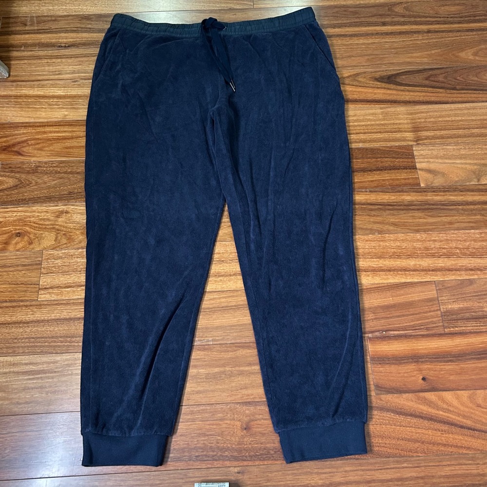 Penguin by Munsingwear Mens Terry Cloth Jogger Pants‎ XL Blue Drawstring